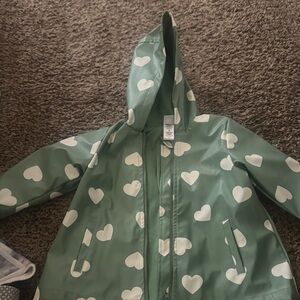 Kids Green Heart Pattern Jacket